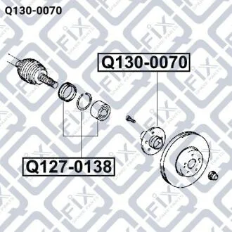Маточина передня Q-fix Q130-0070