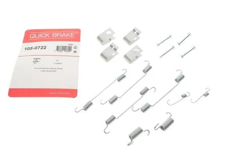 Монтажний набір гальмівної колодки (SUMITOMO) SUBARU JUSTY I SUZUKI ALTO I, ALTO II, ALTO III, ALTO IV, ALTO V, ALTO VI, IGNIS I, WAGON R+ 0.8-1.3 06.82- QUICK BRAKE 105-0722