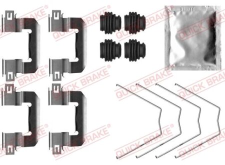 Монтажний набір гальмівних колодок передн HYUNDAI I30 PEUGEOT 208 I 1.0-1.6D 03.12-12.20 QUICK BRAKE 109-0064