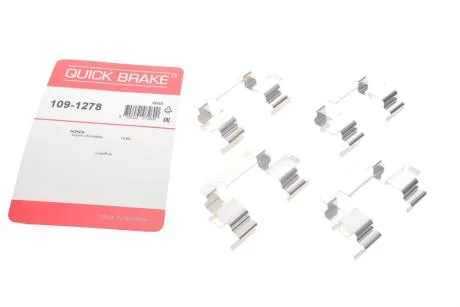 Монтажний набір гальмівних колодок передн HONDA ACCORD VI NISSAN ALMERA I, ALMERA TINO, PRIMERA 1.4-3.0 09.95- QUICK BRAKE 109-1278