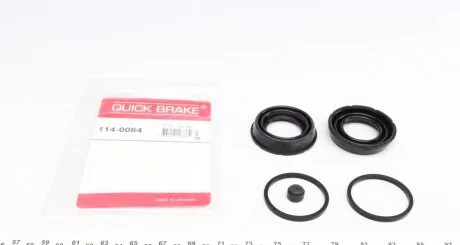 Ремкомплект гальмівного супорта передн Лів/Прав (діаметр поршня: 42) AUDI A6 ALLROAD C7, A6 C6, A6 C7, A7, A8 D2, A8 D3, A8 D4 BMW 5 (E60), 5 (E61), 6 (E63), 6 (E64), 7 (E65, E66 1.8-6.3 06.00- QUICK BRAKE 114-0064