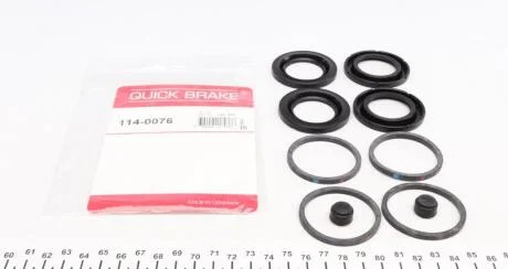 Ремкомплект гальмівного супорта передн Лів/Прав (діаметр поршня: 40) ALFA ROMEO 156, GIULIA, GIULIETTA, GIULIETTA/HATCHBACK, MITO, STELVIO BMW 1 (F20), 1 (F21), 2 (F22, F87) 1.4-3.0H 05.00- QUICK BRAKE 114-0076