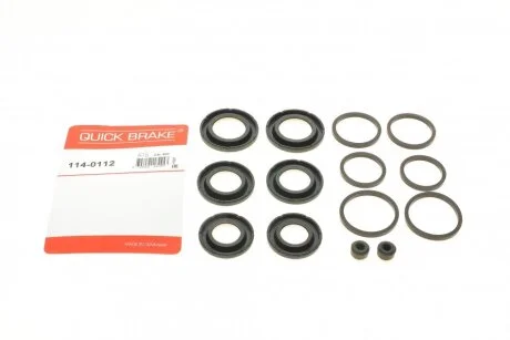 Ремкомплект гальмівного супорта передн Лів/Прав (діаметр поршня: 30) ALFA ROMEO GIULIA, STELVIO AUDI Q7 VW TOUAREG 2.9-6.0D 10.02- QUICK BRAKE 114-0112