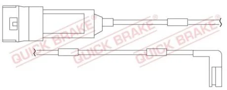 WS 0122 A Датчик зносу гальмівних колодок QUICK BRAKE WS0122A