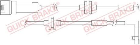 WS 0157 A Датчик зносу гальмівних колодок QUICK BRAKE WS0157A