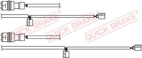 Датчик зносу,гальм.колодки QUICK BRAKE WS0351A