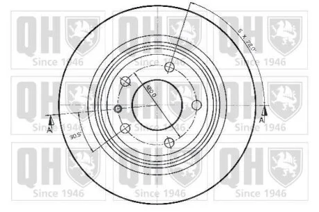 Гальмiвнi диски BMW 5 (E34) 87-96 QUINTON HAZELL BDC3640