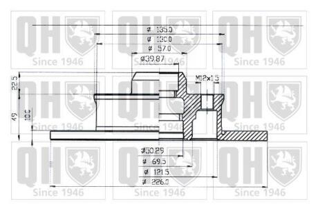 Гальмiвнi диски VW Golf/Passat 83-02 QUINTON HAZELL BDC3712