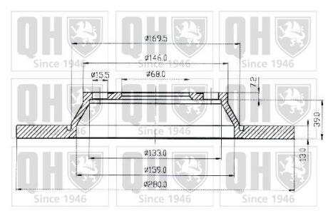 Гальмiвнi диски Audi A4 94-01 QUINTON HAZELL BDC4578
