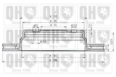 Гальмiвнi диски BMW 5 (E39) 95-03 QUINTON HAZELL BDC4677