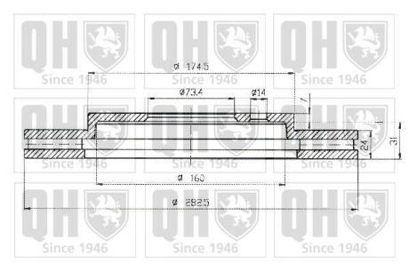 Гальмiвнi диски ZN QUINTON HAZELL BDC5145