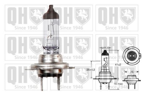 Лампочка Н7 12В 55Вт (цоколь PX26d) QUINTON HAZELL QBL477