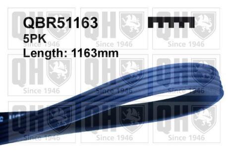 Ремень поликлиновидный 5X1163 QUINTON HAZELL QBR51163