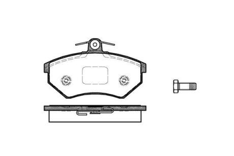 Колодка торм. AUDI 80, VW CADDY, GOLF, PASSAT передн. REMSA 0134.40
