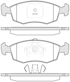 Гальмівні колодки передн. FIAT STRADA пікап 1.3 D 10- REMSA 0172.35