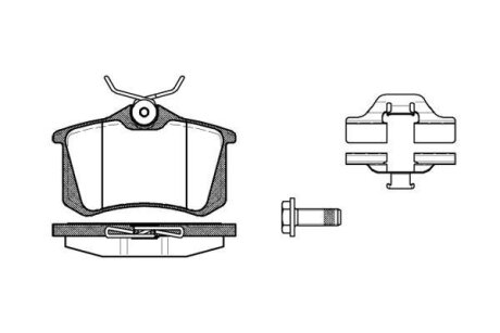 Колодки тормозные VAG A3/A4/IBIZA/FABIA/OCTAVIA/BORA/GOLF/PASSAT 96- задн. REMSA 0263.03