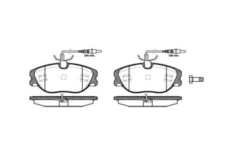 Колодки тормозные PSA JUMPY/SCUDO/EXPERT 95- перед. REMSA 0305.44