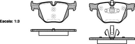 Колодка торм. BMW 3 (E90,E93,E92,E91), 5 (E60) задн. REMSA 0381.70