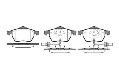 Колодки тормозные SKODA SUPERB -08 перед.с датчиком REMSA 0390.52
