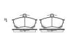 Колодки тормозные MITSUBISHI CARISMA 95- перед. REMSA 0582.00 (фото 1)