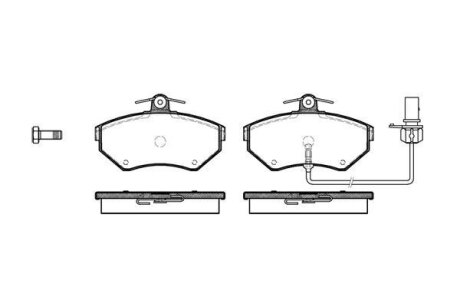 Колодки тормозные VAG A4/PASSAT -05 перед. с датчиком REMSA 0631.12