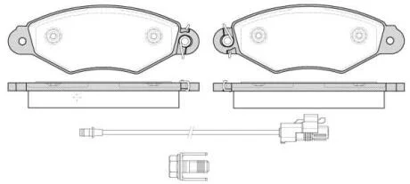 Колодки тормозные передние дисковые Nissan Kubistar 03-08, Renault Kangoo 97-07 REMSA 0643.30