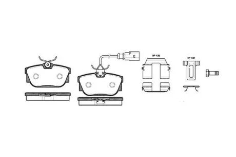 Колодки тормозные FORD/VAG GALAXY/SHARAN/TRANSPORTER 95- задн. REMSA 0767.12