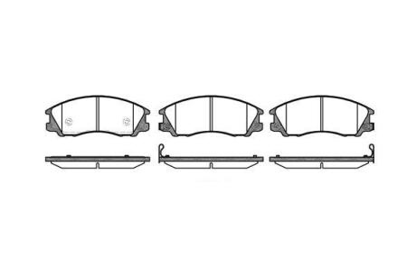 Комплект тормозных колодок передний HYUNDAI TERRACAN 2.5D/2.9D/3.5 11.01-12.06 REMSA 0771.32