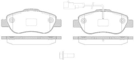 FIAT колодки гальмівні передн.Panda 03-,500,Ford Ka 08- REMSA 1100.21
