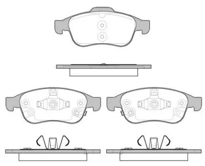 Комплект гальмівних накладок, дискове гальмо REMSA 1248.12