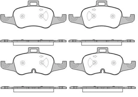 Колодки гальмівні дискові (комплект 4 шт) REMSA 1653.00