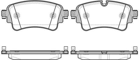 Тормозные колодки задние AUDI A4 1.4 TFSI, 2.0 TDI/TFSI, 3.0 TDI 10/15-,A5/A5 Q REMSA 1669.08