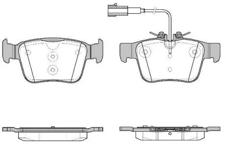 ALFA ROMEO гальмівні колодки задн. з датчик. Giulia 15-Stelvio REMSA 1722.02