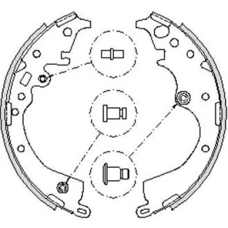 Комплект гальмівних колодок REMSA 423900
