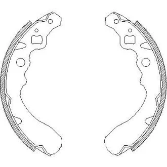 DAIHATSU Колодки гальмівні барабанні CUORE L80 850 85-87 165x26 REMSA 4390.00