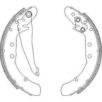 AUDI Колодки гальмівні барабанні AUDI 80,100,5E,PASSAT 89- REMSA 4397.00