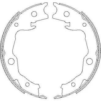 Колодки ручного гальма Nissan X-trale,Qashqai, Renault Koleos, Toyota Rav-4 REMSA 4677.00