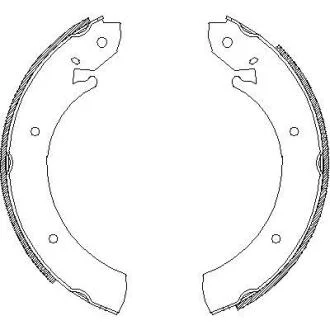 SSANGYONG Колодки гальмівні барабанні Kyron, Korando, Actyon, RENAULT, HYUNDAI REMSA 4701.00