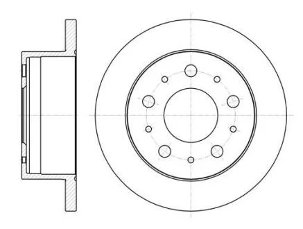 Диск тормозной задний CITROEN Jumper 06-, FIAT DUCATO 06-, PEUGEOT BOXER 06- REMSA 61056.00