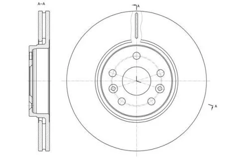 Диск тормозной RENAULT SCENIC 05- вент.перед. REMSA 61477.10