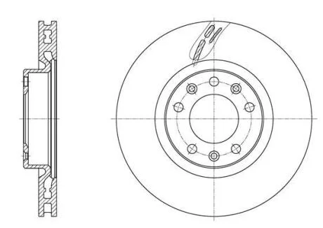 Тормозные диски передние PEUGEOT 308 II 1.2 1.6 2013-D=283MM REMSA 61583.10