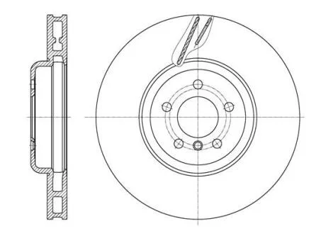 BMW Диск гальмівний передній лів. 5/F10, 7/F02 REMSA 6159810