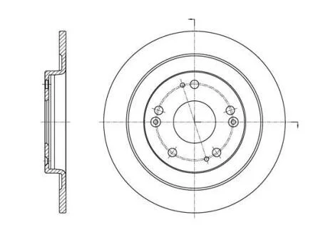 HONDA Диск гальмівний задній CIVIC IX 12- REMSA 61654.00