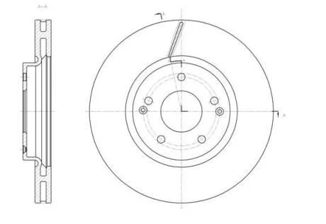DB Тормозной диск передний SANGYONG ACTYON II 10/12-,KORANDO 11/10- REMSA 61663.10
