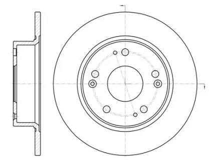 HONDA диск гальмівний задн. Accord 2.0/2.4 03- REMSA 6984.00