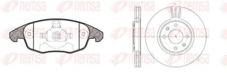 Комплект: 2 диска+ 4 колодки гальмівних REMSA 81248.00