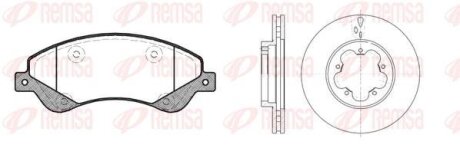 Комплект гальмівний передн. FORD TRANSIT /TRANSIT TOURNEO 07.2006- REMSA 81251.00