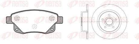 Комплект: 2 диска+ 4 колодки гальмівних REMSA 81252.01