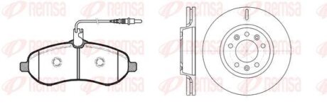 CITROEN К-кт гальм. колодки + диски передн. Jumpy FIAT ScudoPEUGEOT Expert 07- REMSA 81292.01