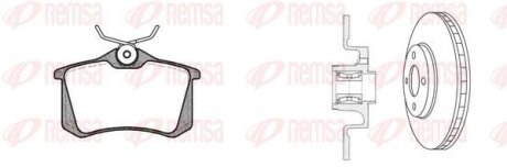 RENAULT К-кт гальм. колодки + диски SCENIC II (JM0/1) 1.9 D 06-08 REMSA 8263.26
